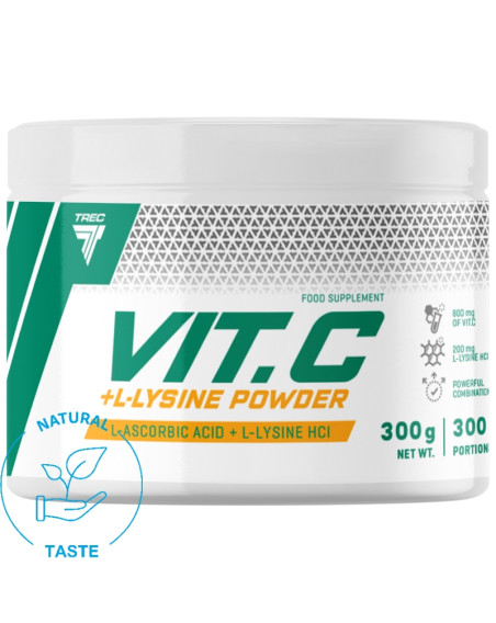 TREC Vit. C + Lysine Powder 300 g naturalny w Pakuj ZDROWIE Gdańsk Wrzeszcz