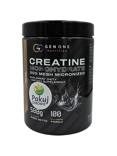 GEN ONE Creatine Monohydrate 500 g naturalny w sklepie Pakuj ZDROWIE Gdańsk Wrzeszcz