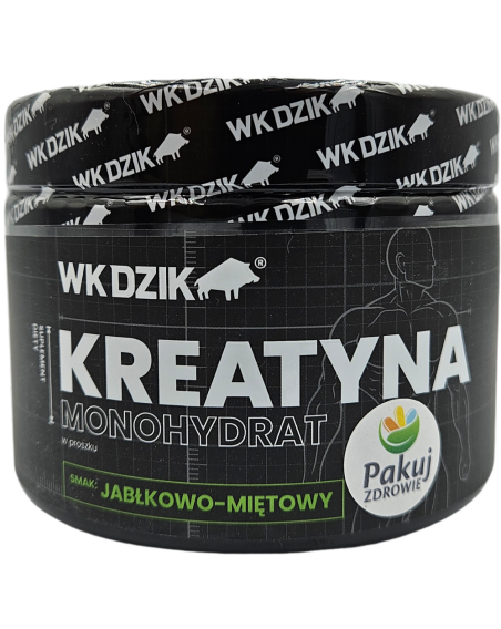 WK DZIK Kreatyna Monohydrat 225 g jabłkowo-miętowy w sklepie Pakuj ZDROWIE Gdańsk Wrzeszcz