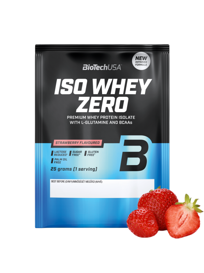 BIOTECH Iso Whey Zero 25 g truskawka w sklepie Pakuj ZDROWIE Gdańsk Wrzeszcz