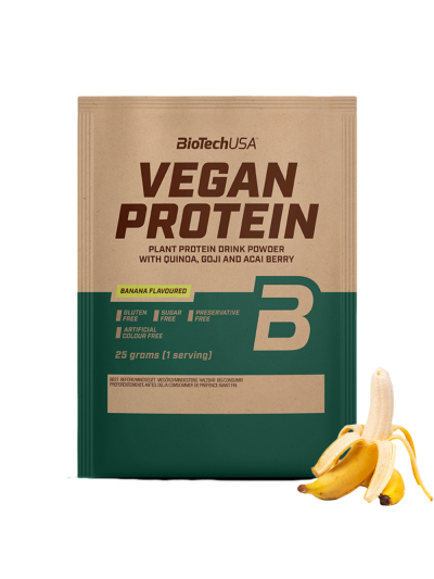 BIOTECH Vegan Protein 25 g banan w sklepie Pakuj ZDROWIE Gdańsk Wrzeszcz