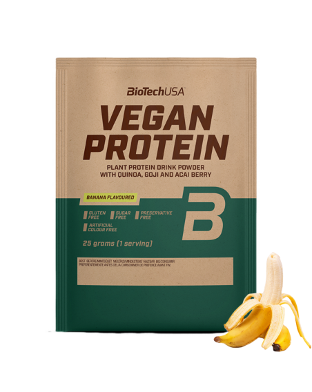 BIOTECH Vegan Protein 25 g banan w sklepie Pakuj ZDROWIE Gdańsk Wrzeszcz