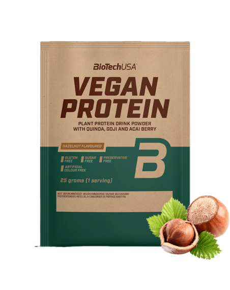BIOTECH Vegan Protein 25 g orzech laskowy w sklepie Pakuj ZDROWIE Gdańsk Wrzeszcz