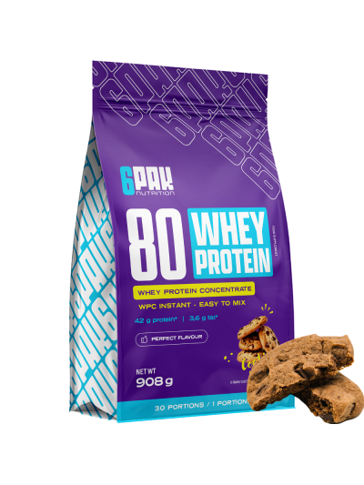 6PAK 80 Whey Protein 908 g ciastko smak w sklepie Pakuj ZDROWIE Gdańsk Wrzeszcz