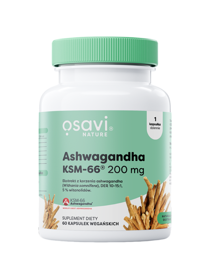 OSAVI Ashwagandha KSM-66 200mg 60 vcaps w Pakuj ZDROWIE Gdańsk Wrzeszcz