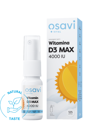 OSAVI Witamina D3 MAX 4000IU Spray 12,5 ml naturalny w Pakuj ZDROWIE Gdańsk Wrzeszcz