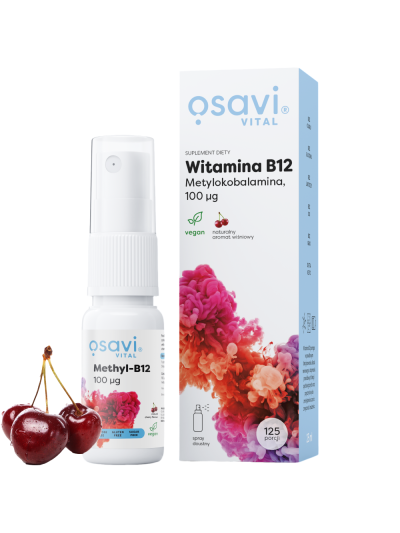 OSAVI Witamina B12 Metylokobalamina 100mcg Spray 25 ml wiśnia w Pakuj ZDROWIE Gdańsk Wrzeszcz
