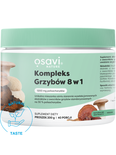 OSAVI Kompleks Grzybów 8 w 1 200 g naturalny w Pakuj ZDROWIE Gdańsk Wrzeszcz