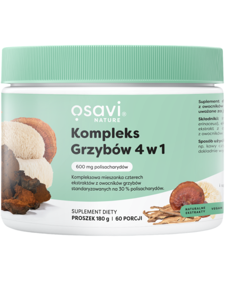 OSAVI Kompleks Grzybów 4 w 1 180 g w Pakuj ZDROWIE Gdańsk Wrzeszcz