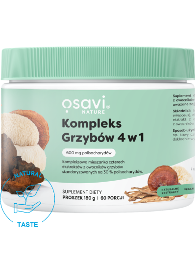 OSAVI Kompleks Grzybów 4 w 1 180 g naturalny w Pakuj ZDROWIE Gdańsk Wrzeszcz