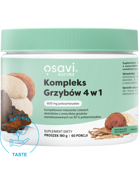 OSAVI Kompleks Grzybów 4 w 1 180 g naturalny w Pakuj ZDROWIE Gdańsk Wrzeszcz