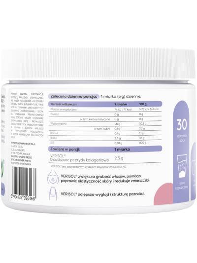 Skład OSAVI Kolagen Włosy, Skóra i Paznokcie 150 g cytryna w Pakuj  ZDROWIE Gdańsk Wrzeszcz