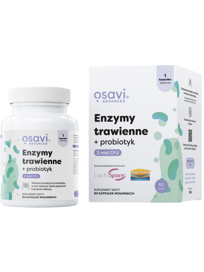 OSAVI Enzymy Trawienne + Probiotyk 60 vcaps w Pakuj ZDROWIE Gdańsk Wrzeszcz