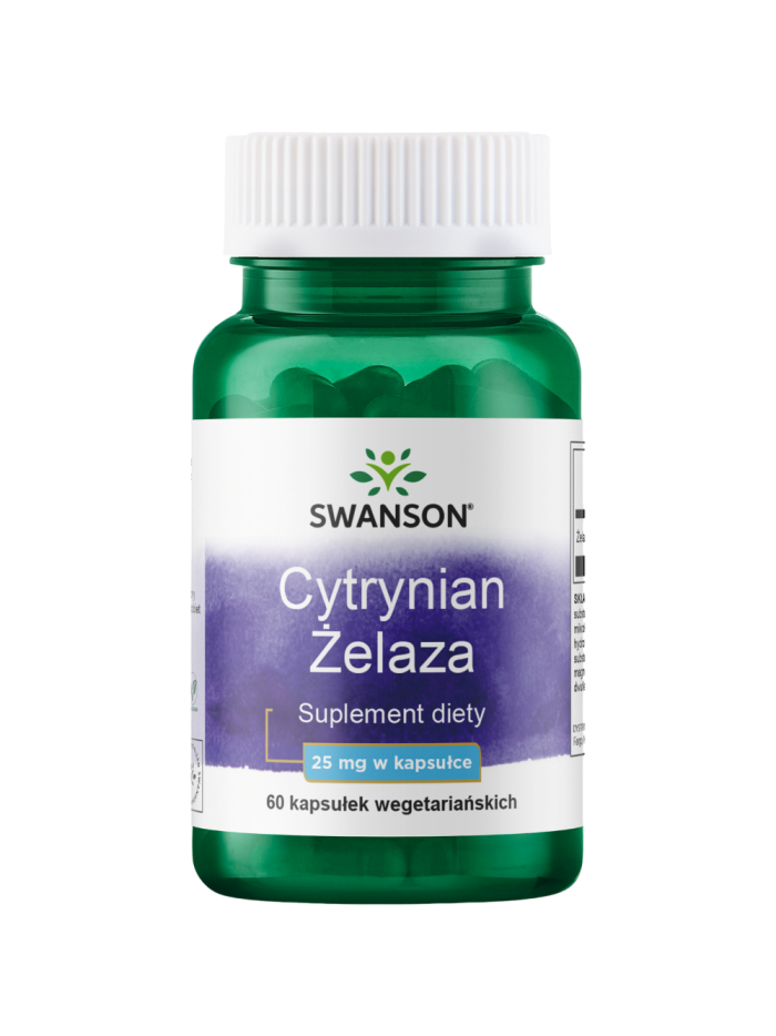 SWANSON Cytrynian Żelaza 25mg 60 vcaps w Pakuj ZDROWIE Gdańsk Wrzeszcz