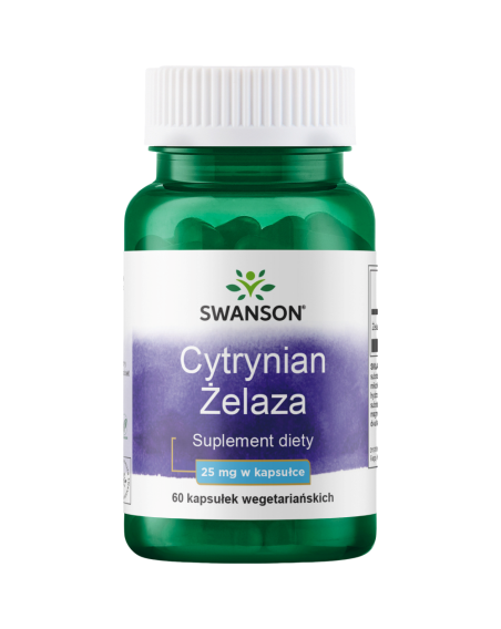SWANSON Cytrynian Żelaza 25mg 60 vcaps w Pakuj ZDROWIE Gdańsk Wrzeszcz