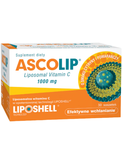 LIPOSHELL ASCOLIP Liposomal Vitamin C 1000 mg 30 sasz w Pakuj ZDROWIE Gdańsk Wrzeszcz