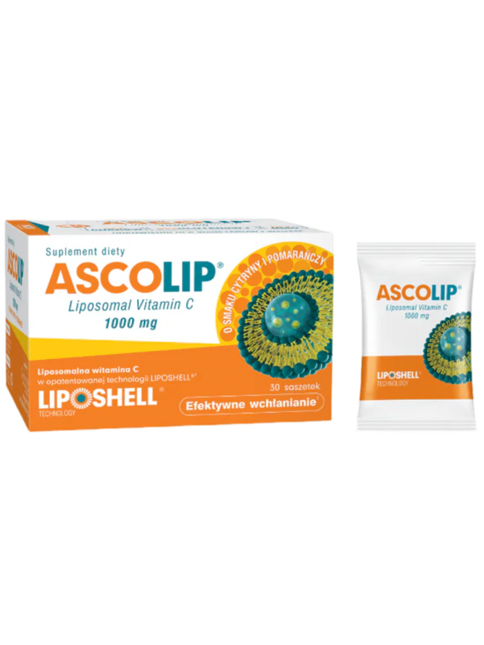 LIPOSHELL ASCOLIP Liposomal Vitamin C 1000 mg 30 sasz w Pakuj ZDROWIE Gdańsk Wrzeszcz