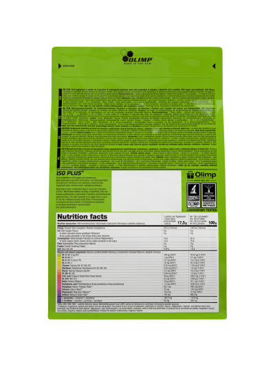 Tył OLIMP Iso Plus Powder 1505 g w Pakuj ZDROWIE Gdańsk Wrzeszcz