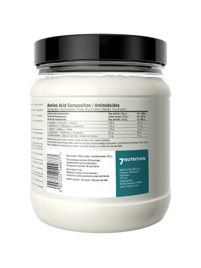 Skład 7NUTRITION BCAA Master 500 g cytryna w Pakuj ZDROWIE Gdańsk Wrzeszcz