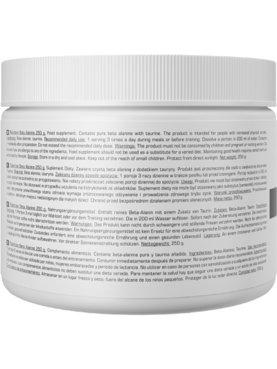 Tył 7NUTRITION Beta Alanine 250 g naturalny w Pakuj ZDROWIE Gdańsk Wrzeszcz