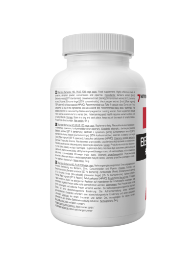 Tył 7NUTRITION Berberine HCL PLUS 100 vcaps w Pakuj ZDROWIE Gdańsk Wrzeszcz