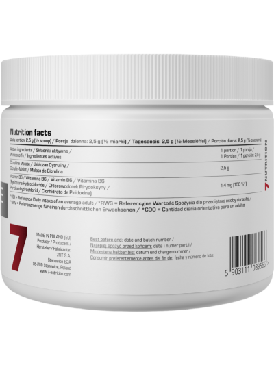 Skład 7NUTRITION Citrulline Malate 250 g w Pakuj ZDROWIE Gdańsk Wrzeszcz
