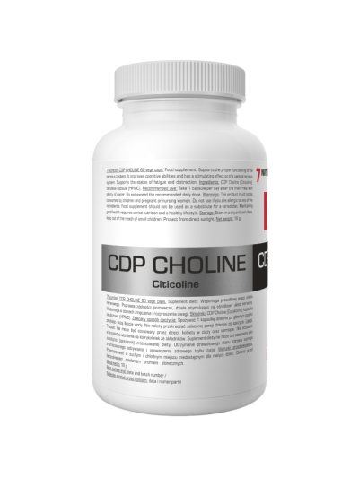 Tył 7NUTRITION CDP Choline 60 vcaps w Pakuj ZDROWIE Gdańsk Wrzeszcz