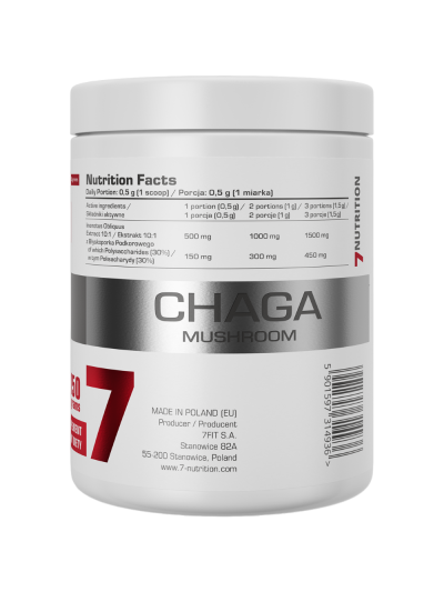 Skład 7NUTRITION Chaga Mushroom 150 g w Pakuj ZDROWIE Gdańsk Wrzeszcz