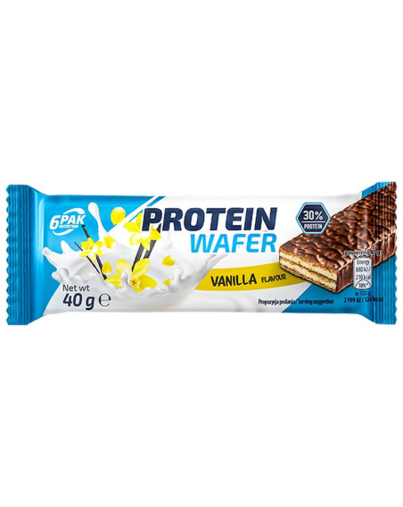Wafelek proteinowy 6PAK Protein Wafer 40g wanilia w sklepie Pakuj ZDROWIE Gdańsk Wrzeszcz