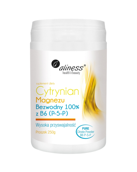 ALINESS Cytrynian Magnezu Bezwodny z B6 P-5-P 250 g w Pakuj ZDROWIE Gdańsk Wrzeszcz