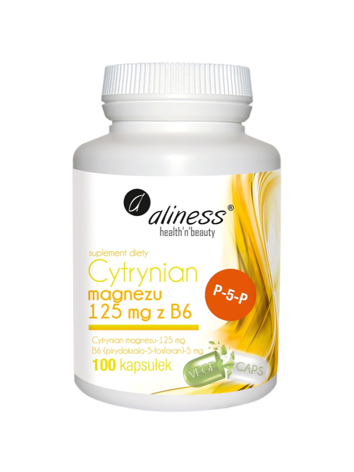 ALINESS Cytrynian Magnezu 125mg z B6 P-5-P 100 vcaps w Pakuj ZDROWIE Gdańsk Wrzeszcz