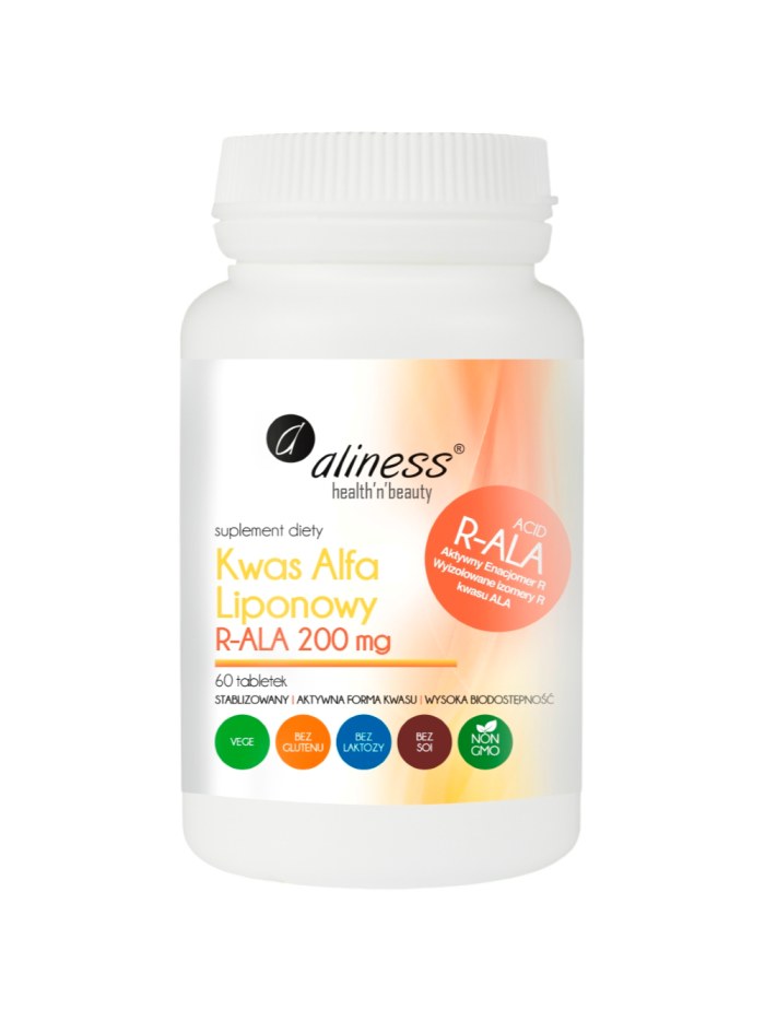 ALINESS Kwas Alfa liponowy R-ALA 200mg 60 vtabs w Pakuj ZDROWIE Gdańsk Wrzeszcz