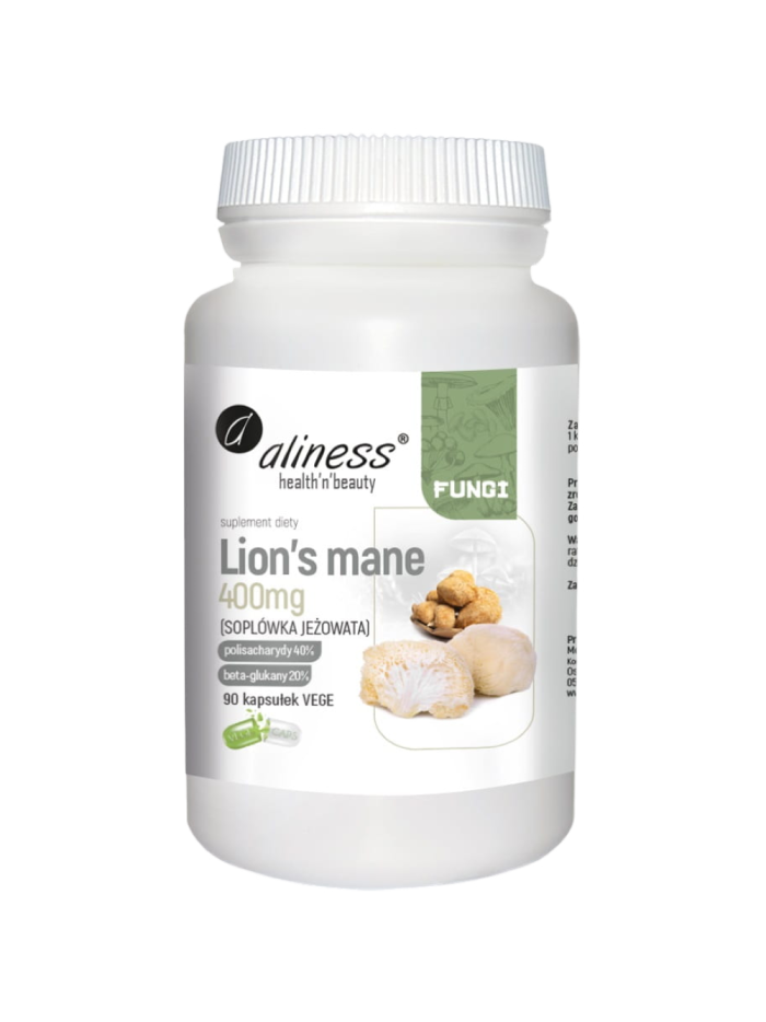 ALINESS Lion's Mane 400mg 90 vcaps w Pakuj ZDROWIE Gdańsk Wrzeszcz