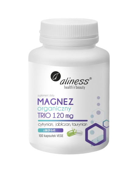 ALINESS Magnez Organiczny Trio 120mg 100 vcaps w Pakuj ZDROWIE Gdańsk Wrzeszcz