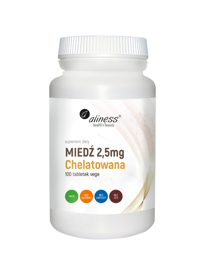 ALINESS Miedź Chelatowana 2,5mg 100 vtabs w Pakuj ZDROWIE Gdańsk Wrzeszcz