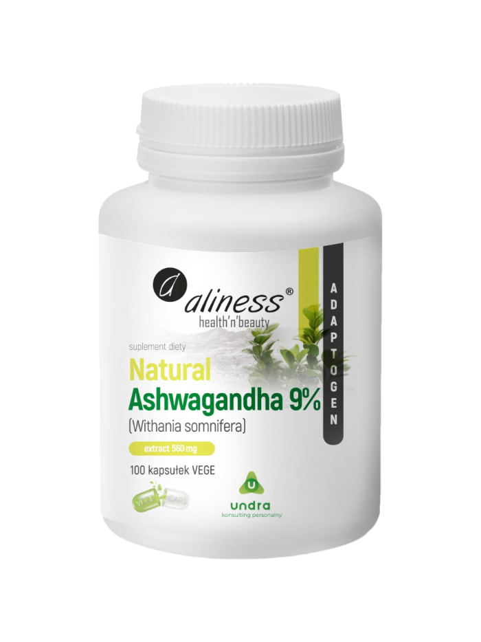 ALINESS Natural Ashwagandha 560mg 9% 100 vcaps w Pakuj ZDROWIE Gdańsk Wrzeszcz
