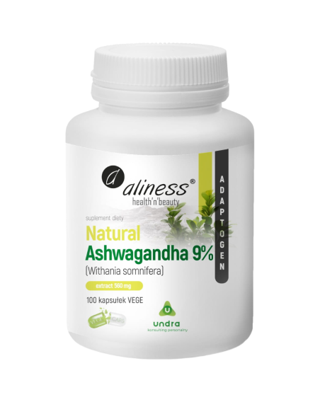 ALINESS Natural Ashwagandha 560mg 9% 100 vcaps w Pakuj ZDROWIE Gdańsk Wrzeszcz