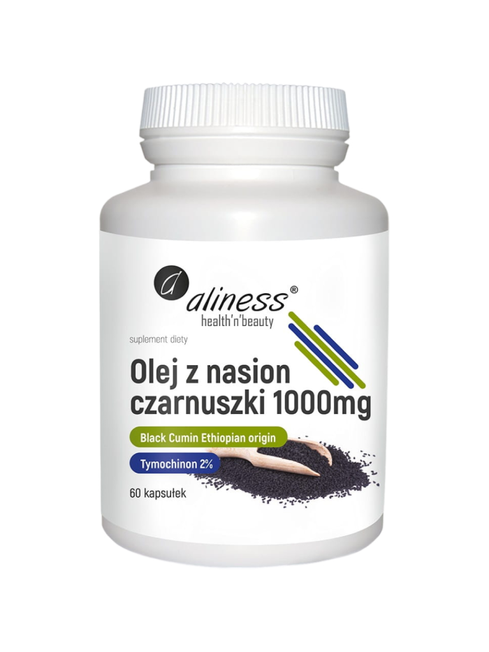 ALINESS Olej z nasion czarnuszki 1000mg 60 vcaps w Pakuj ZDROWIE Gdańsk Wrzeszcz