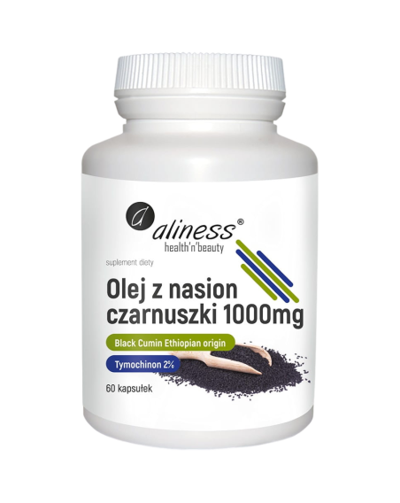 ALINESS Olej z nasion czarnuszki 1000mg 60 vcaps w Pakuj ZDROWIE Gdańsk Wrzeszcz