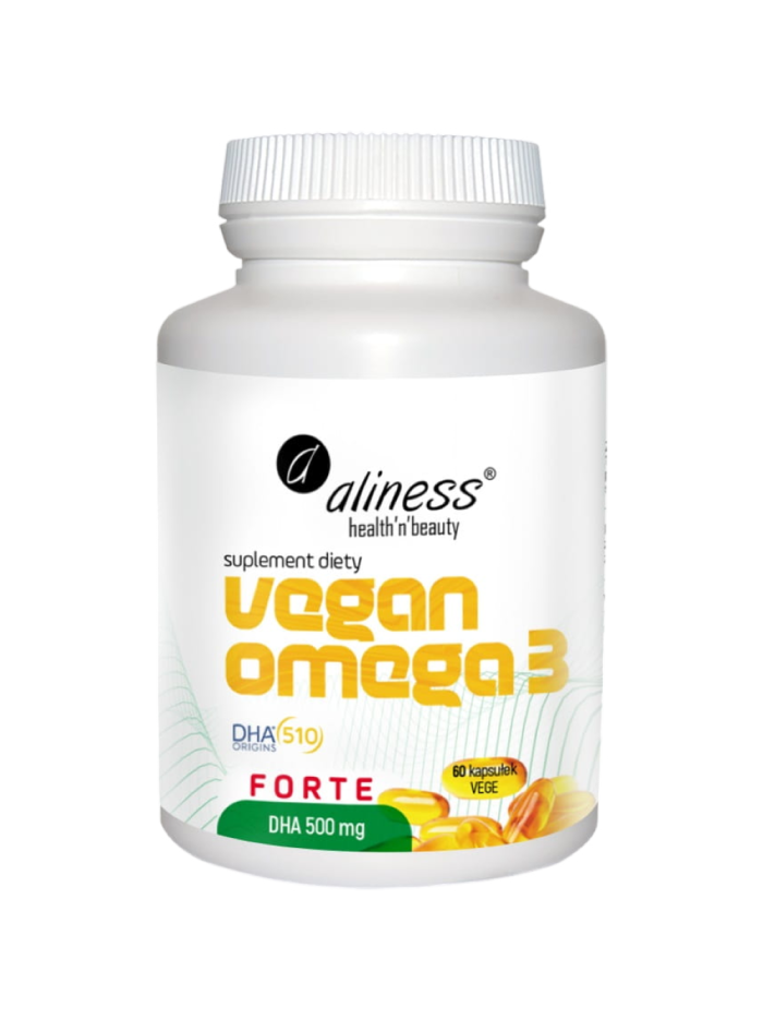 ALINESS Vegan Omega 3 Forte DHA 500 60 vcaps w Pakuj ZDROWIE Gdańsk Wrzeszcz