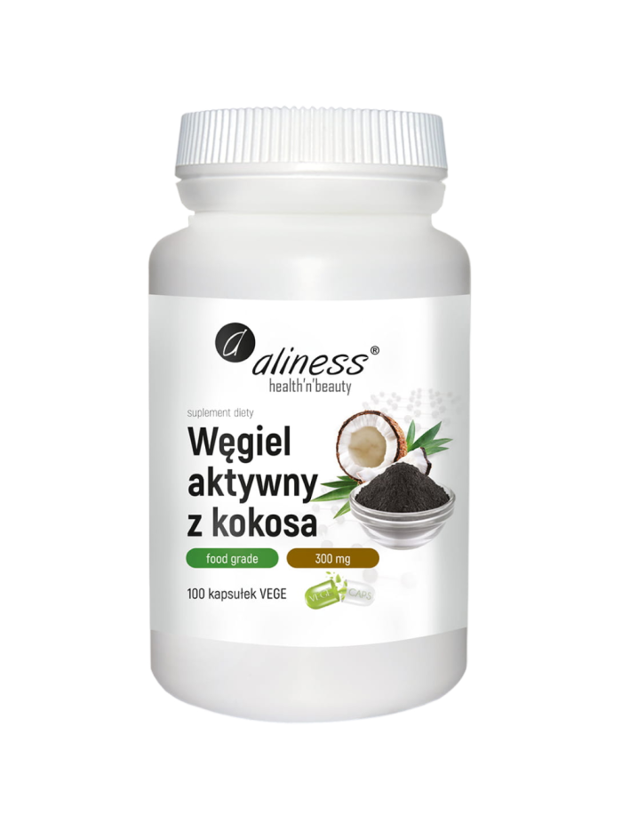 ALINESS Węgiel aktywny z kokosa 100 vcaps w Pakuj ZDROWIE Gdańsk Wrzeszcz