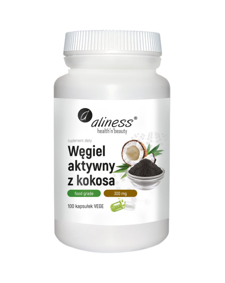ALINESS Węgiel aktywny z kokosa 100 vcaps w Pakuj ZDROWIE Gdańsk Wrzeszcz