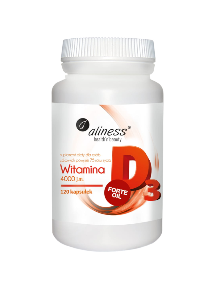 ALINESS Witamina D3 Forte Oil 4000iu 120 caps w Pakuj ZDROWIE Gdańsk Wrzeszcz