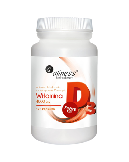 ALINESS Witamina D3 Forte Oil 4000iu 120 caps w Pakuj ZDROWIE Gdańsk Wrzeszcz