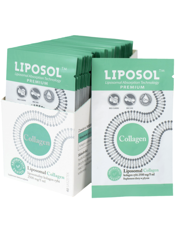 LIPOSOL Liposomal Collagen Rybi 2500 mg x 40 sasz w Pakuj ZDROWIE Gdańsk Wrzeszcz