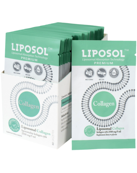 LIPOSOL Liposomal Collagen Rybi 2500 mg x 40 sasz w Pakuj ZDROWIE Gdańsk Wrzeszcz