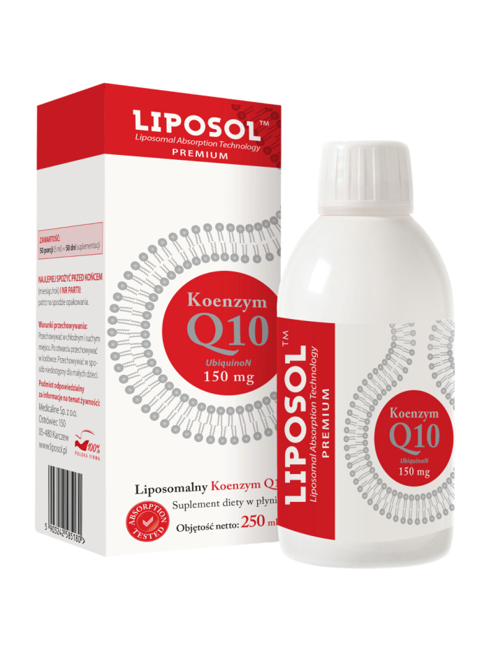 LIPOSOL Liposomalny Koenzym Q10 UbiquinoN 150mg 250 ml w Pakuj ZDROWIE Gdańsk Wrzeszcz