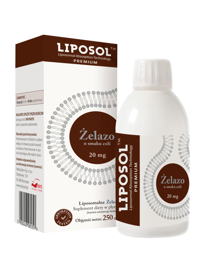 LIPOSOL Liposomalne Żelazo 20mg 250 ml w Pakuj ZDROWIE Gdańsk Wrzeszcz