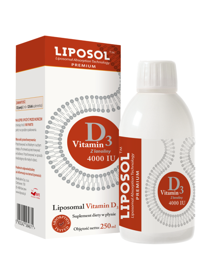 LIPOSOL Liposomalna Witamina D3 4000iu 250 ml w Pakuj ZDROWIE Gdańsk Wrzeszcz
