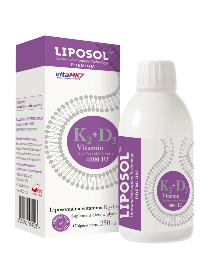LIPOSOL Liposomalna Witamina K2+D3 4000iu 250 ml w Pakuj ZDROWIE Gdańsk Wrzeszcz